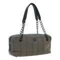 CHANEL Chain Shoulder Bag Canvas Gray CC 89307
