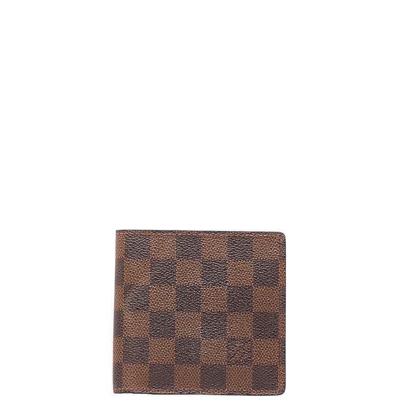 Louis Vuitton Damier Porte-Vieux Cartouche Monet Double Fold Wallet Compact Wallet N61665 Brown PVC Leather  Louis Vuitton