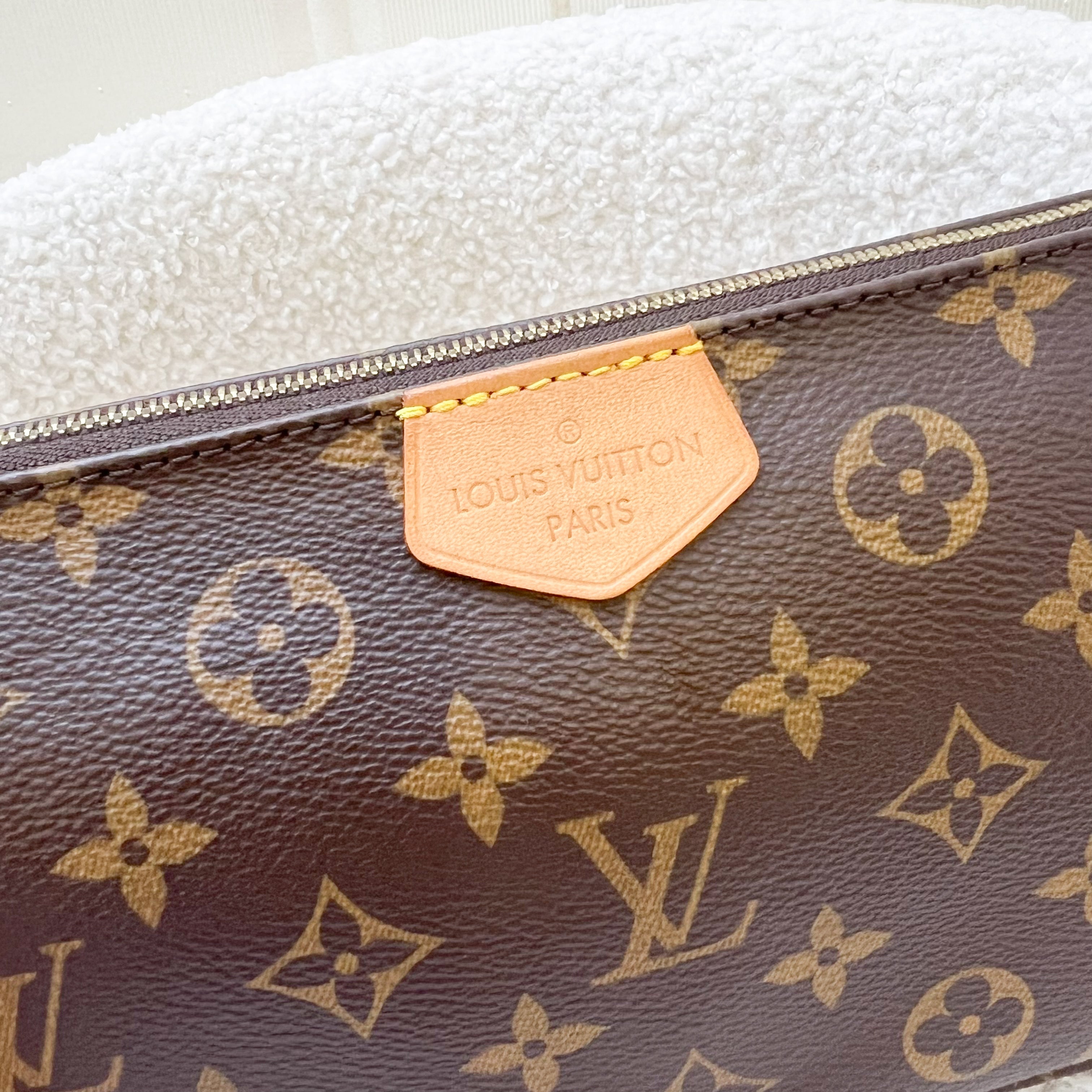 LV Multi Pochette Accessoires MPA Larger Pochette in Monogram Canvas GHW + LV Short Leather Strap