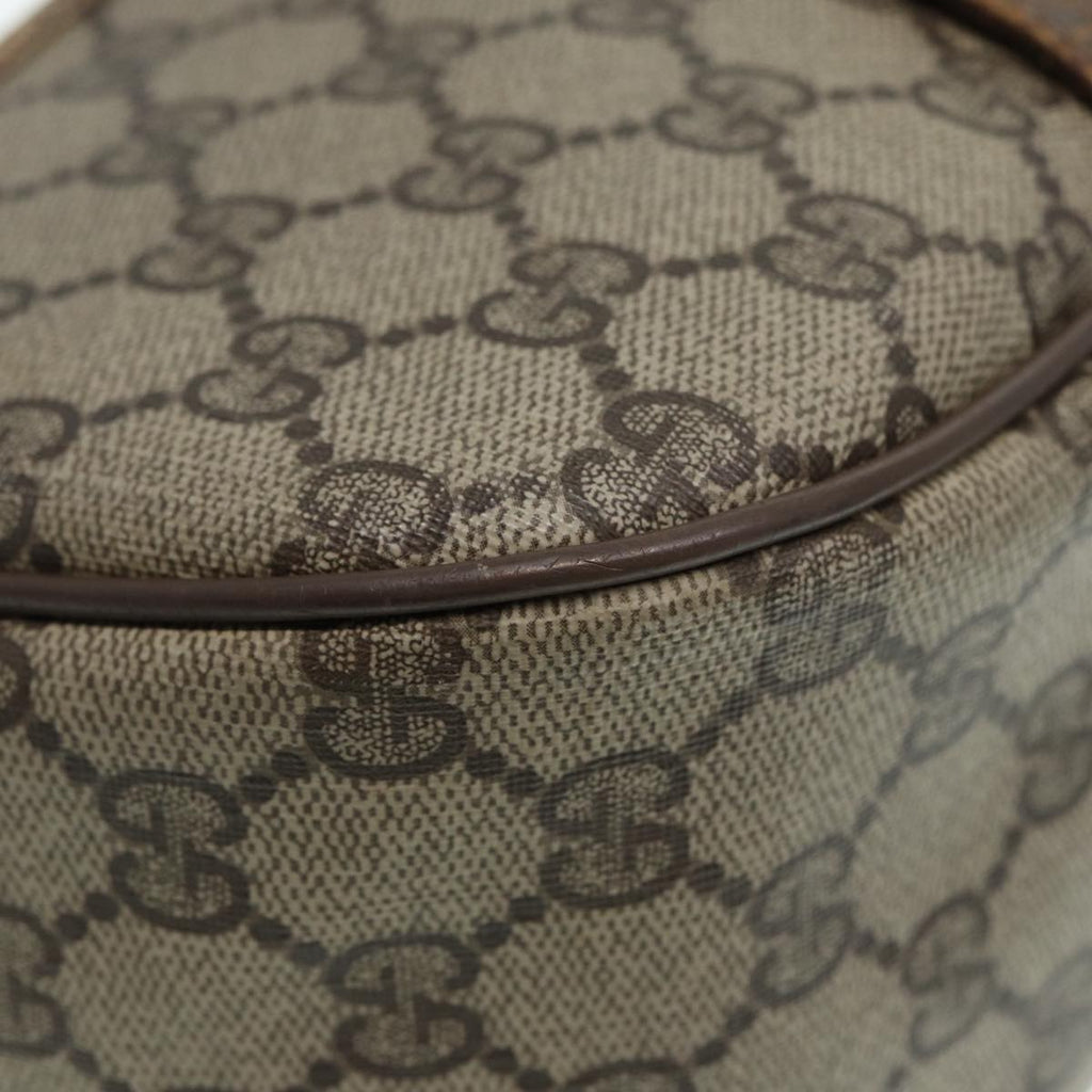 GUCCI GG Supreme Web Sherry Line Shoulder Bag PVC Beige Gold 89430