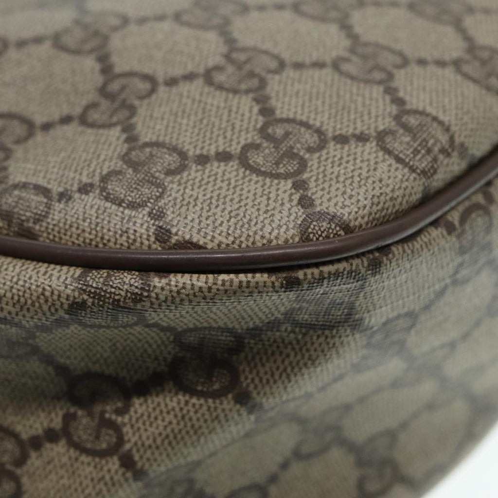 GUCCI GG Supreme Web Sherry Line Shoulder Bag PVC Beige Gold 89430