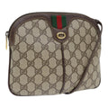 GUCCI GG Supreme Web Sherry Line Shoulder Bag PVC Beige 904 02 047 89440