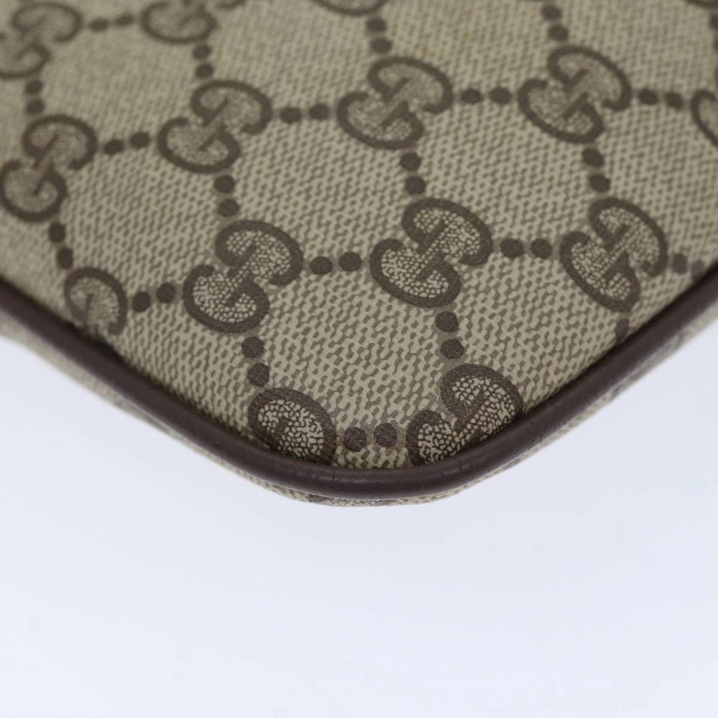 GUCCI GG Supreme Web Sherry Line Shoulder Bag PVC Beige 904 02 047 89440