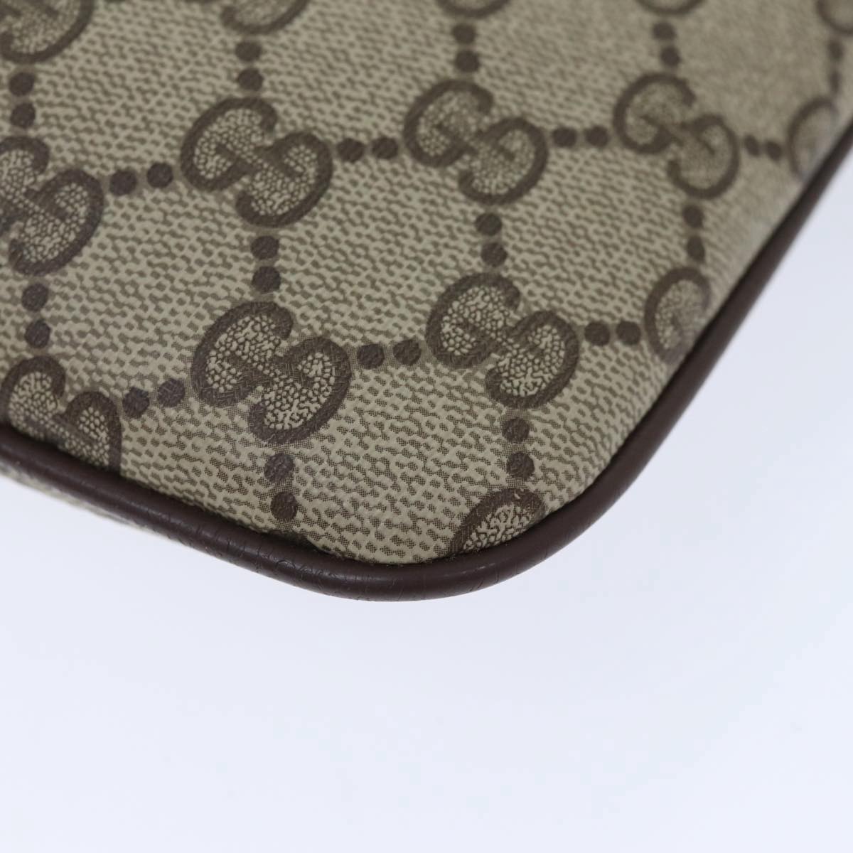 GUCCI GG Supreme Web Sherry Line Shoulder Bag PVC Beige 904 02 047 89440