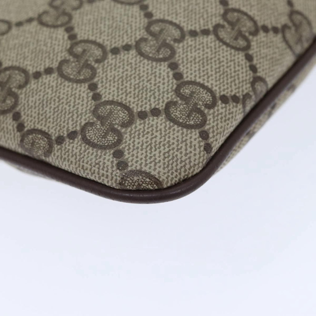 GUCCI GG Supreme Web Sherry Line Shoulder Bag PVC Beige 904 02 047 89440