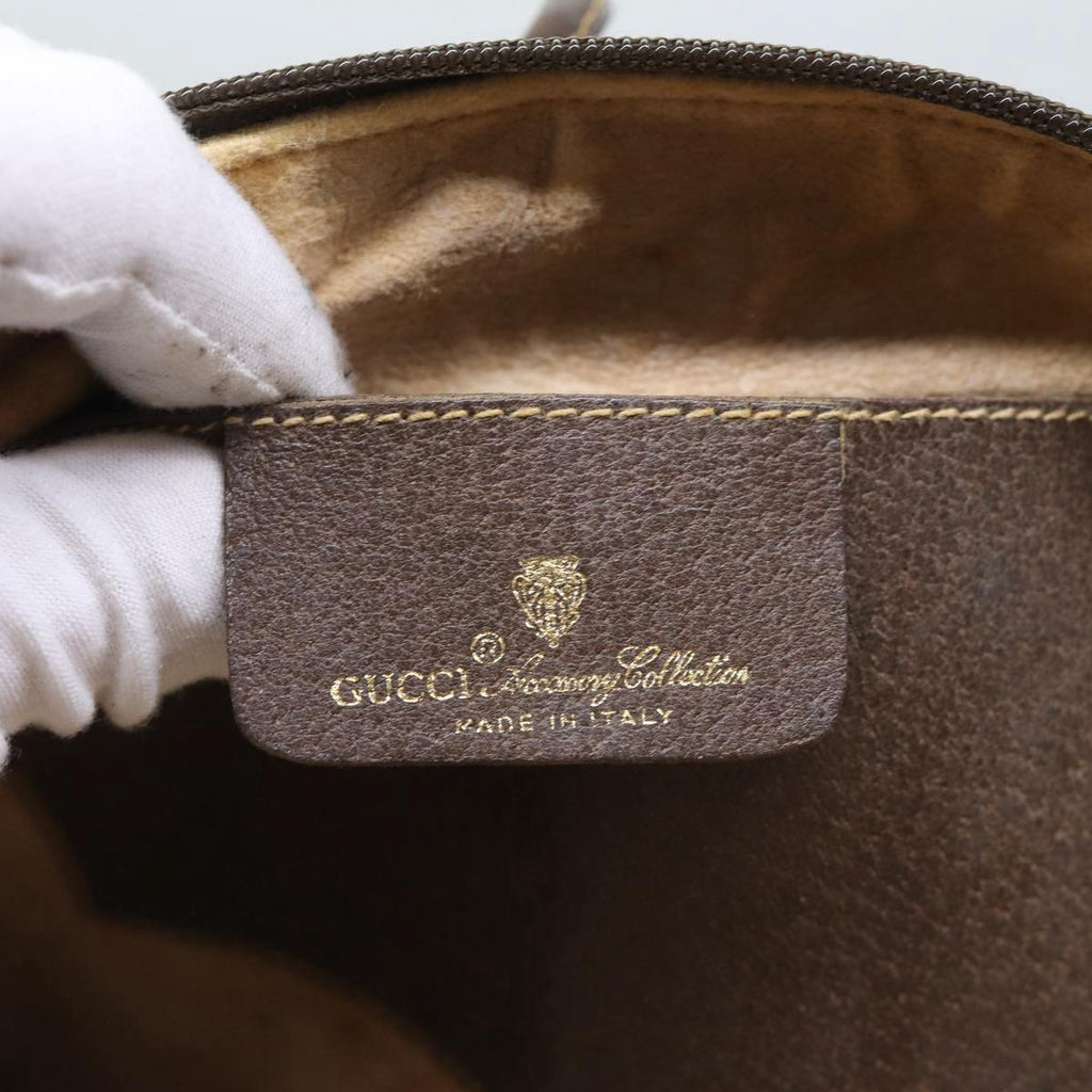 GUCCI GG Supreme Web Sherry Line Shoulder Bag PVC Beige 904 02 047 89440
