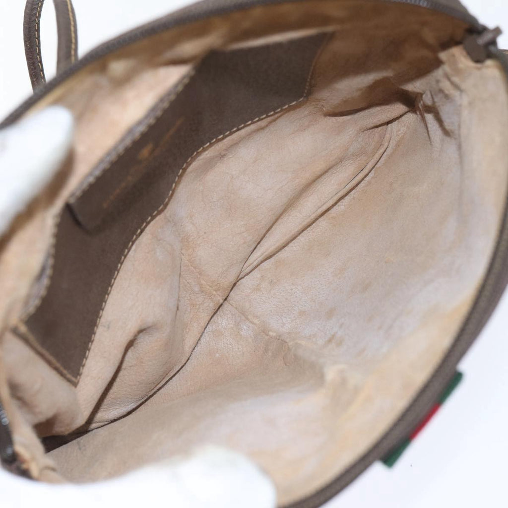 GUCCI GG Supreme Web Sherry Line Shoulder Bag PVC Beige 904 02 047 89440