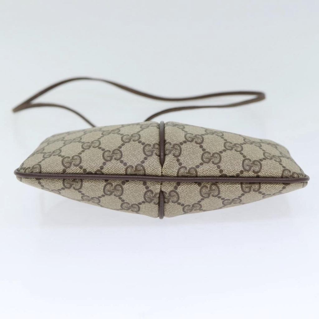 GUCCI GG Supreme Web Sherry Line Shoulder Bag PVC Beige 904 02 047 89440