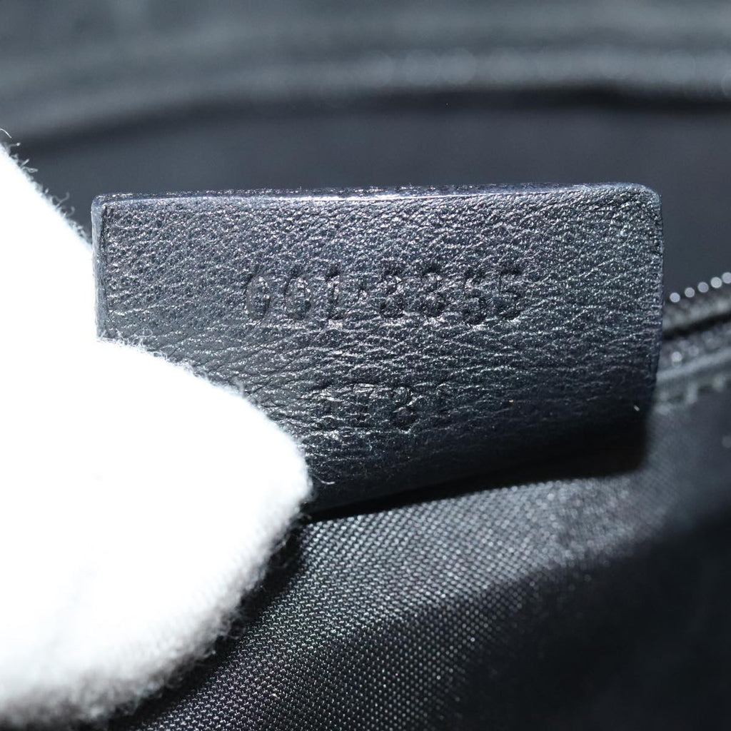 GUCCI Jackie Shoulder Bag Leather Black Silver 001 3355 1781 89451