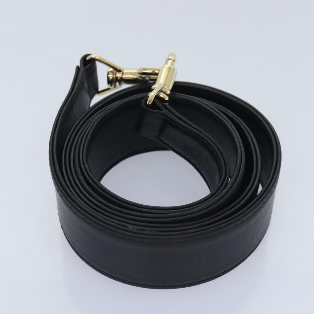 GUCCI Bamboo Hand Bag Leather 2way Black Gold 001 1638 2058 89464