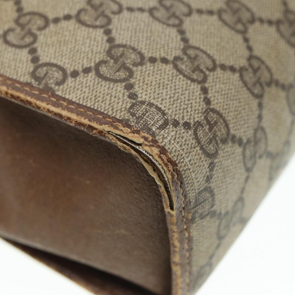 GUCCI GG Supreme Web Sherry Line Clutch Bag PVC Beige Red 89 01 031 89507