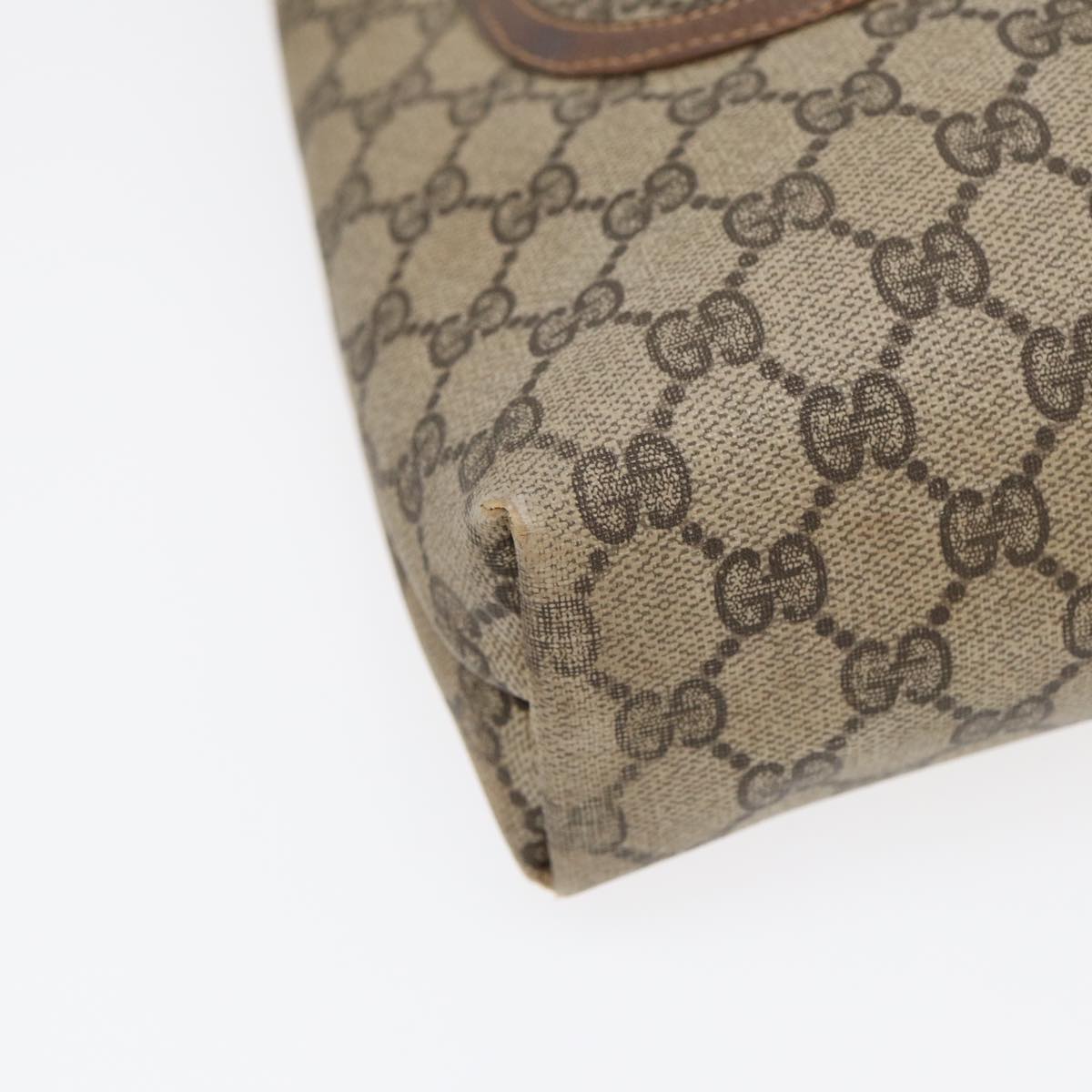 GUCCI GG Supreme Web Sherry Line Tote Bag PVC Beige 001 080 494 89539