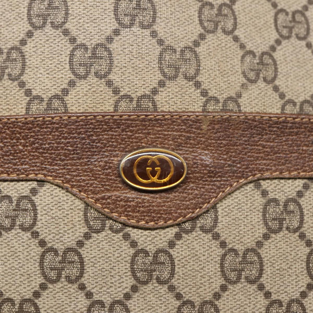 GUCCI GG Supreme Web Sherry Line Tote Bag PVC Beige 001 080 494 89539