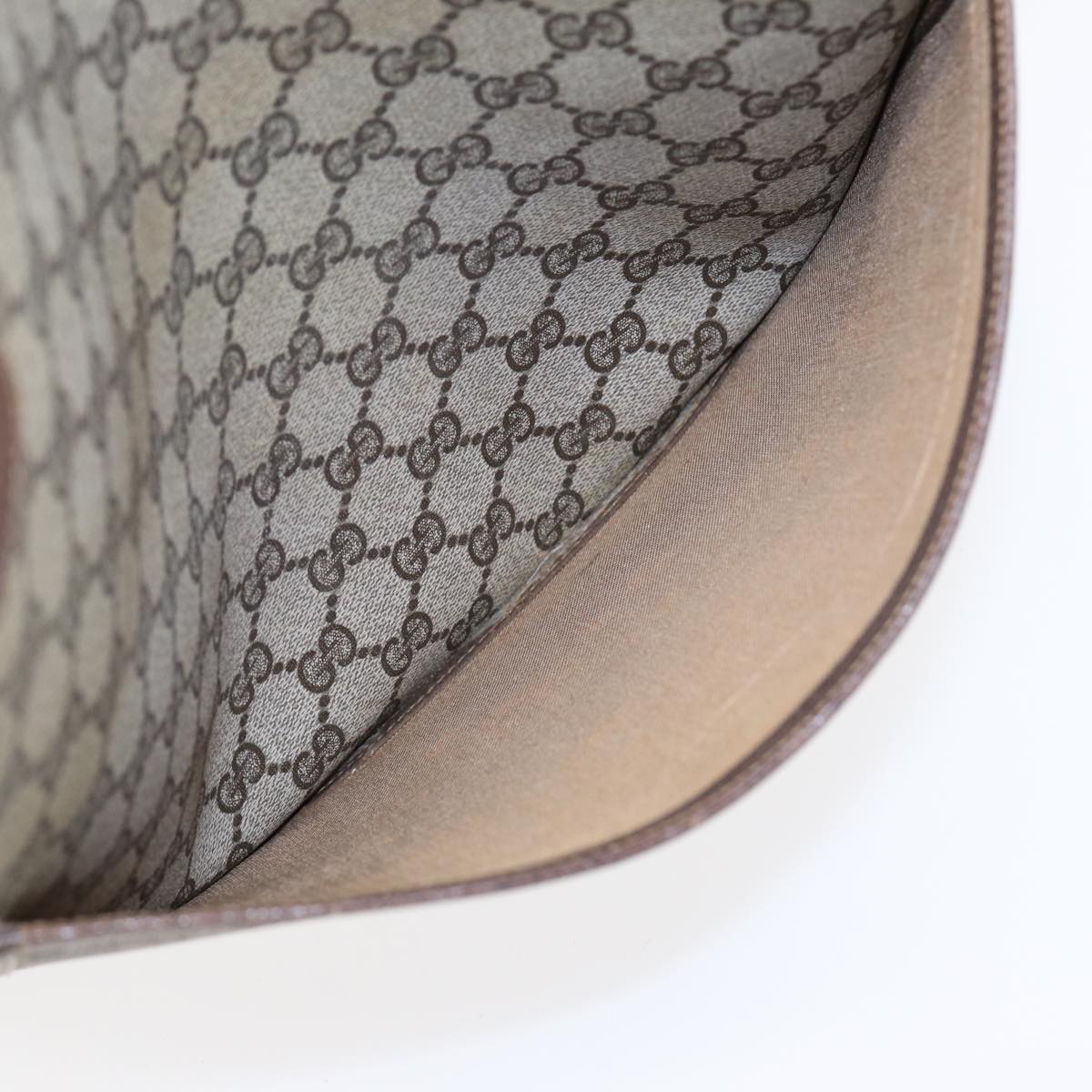 GUCCI GG Supreme Web Sherry Line Tote Bag PVC Beige 001 080 494 89539