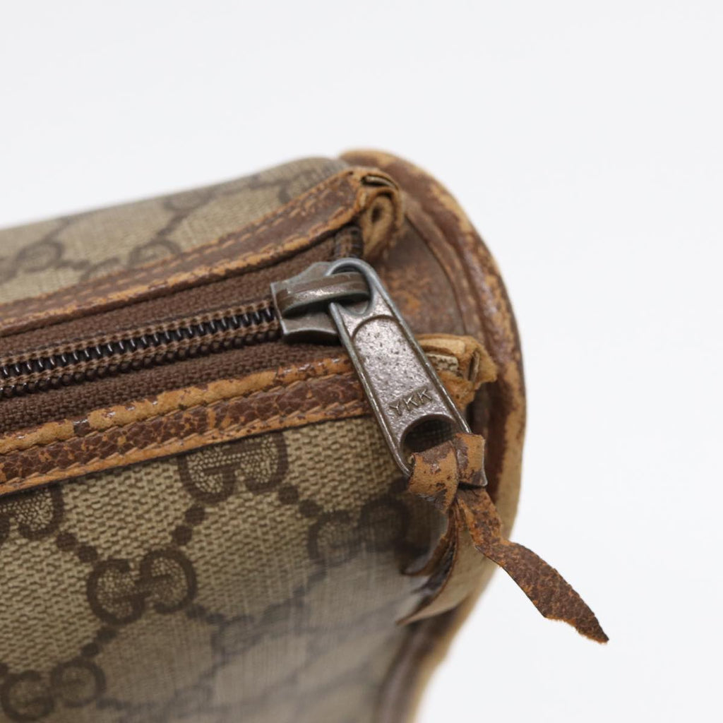 GUCCI GG Supreme Web Sherry Line Hand Bag PVC Beige Gold 41 02 039 89540