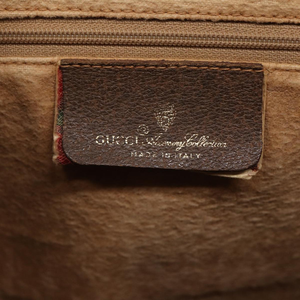 GUCCI GG Supreme Web Sherry Line Hand Bag PVC Beige Gold 41 02 039 89540