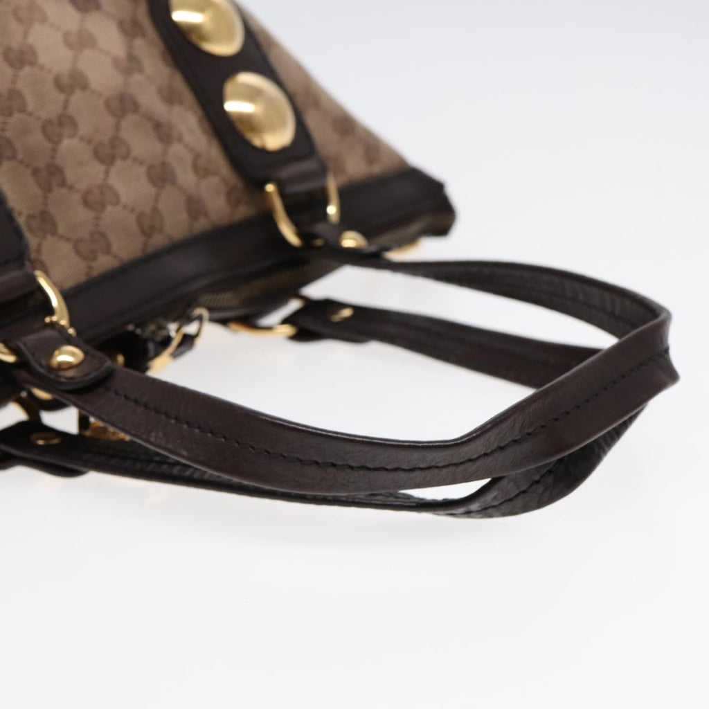 GUCCI GG Canvas Tote Bag Beige Brown gold 207285 89554