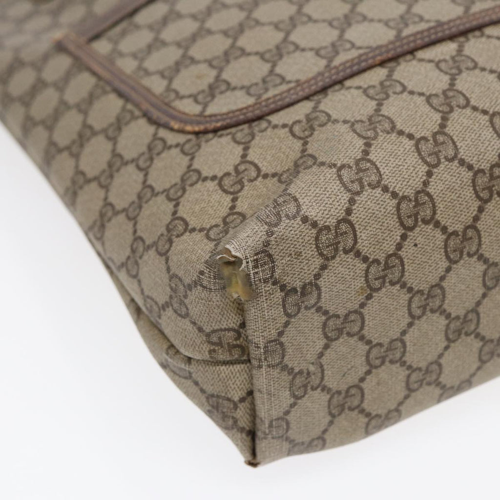 GUCCI GG Supreme Web Sherry Line Tote Bag PVC Beige Red 39 02 003 89562