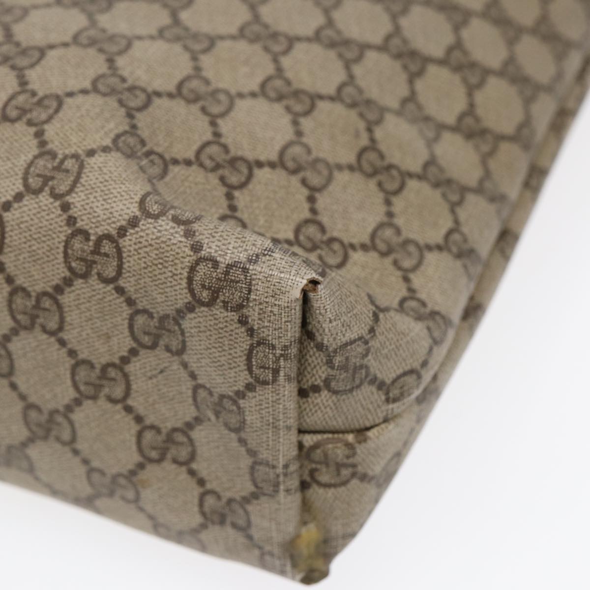 GUCCI GG Supreme Web Sherry Line Tote Bag PVC Beige Red 39 02 003 89562