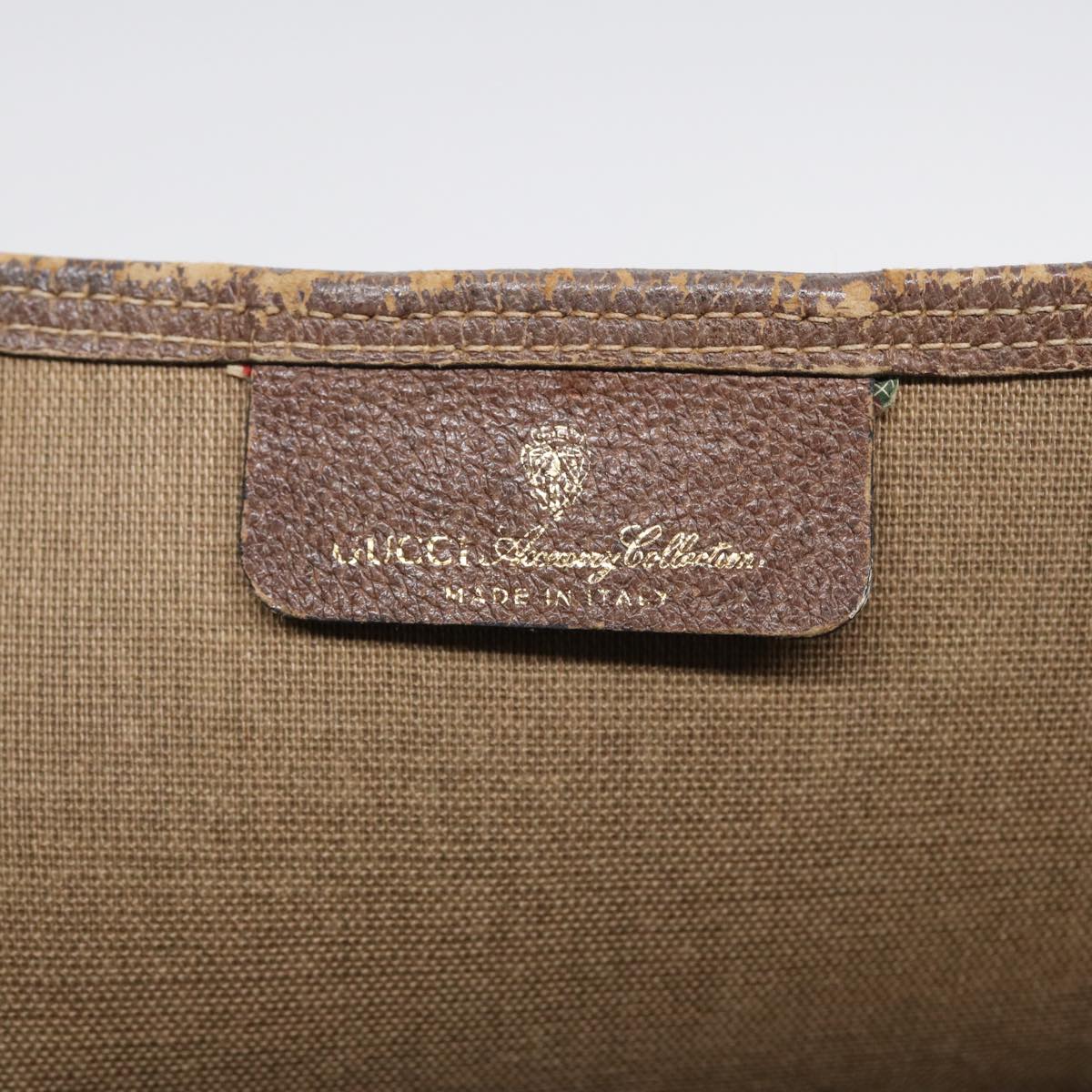 GUCCI GG Supreme Web Sherry Line Tote Bag PVC Beige Red 39 02 003 89562