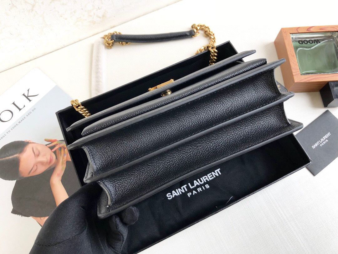 GLAMI Sunset MeGLAMIum Chain Bag Black For Women 8.6in/22cm YSL 442906D420W1000