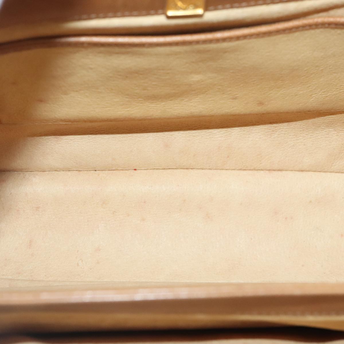 GUCCI Shoulder Bag Leather Beige Silver gold 89604