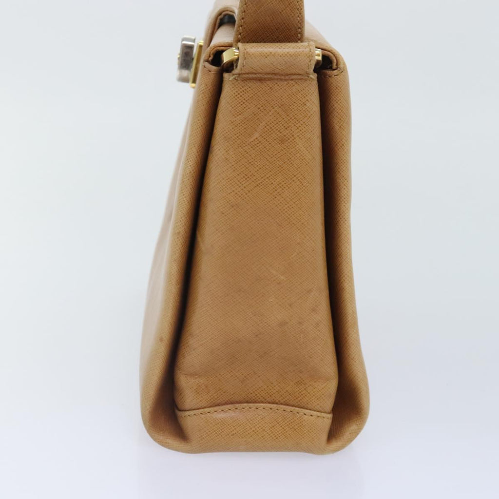 GUCCI Shoulder Bag Leather Beige Silver gold 89604