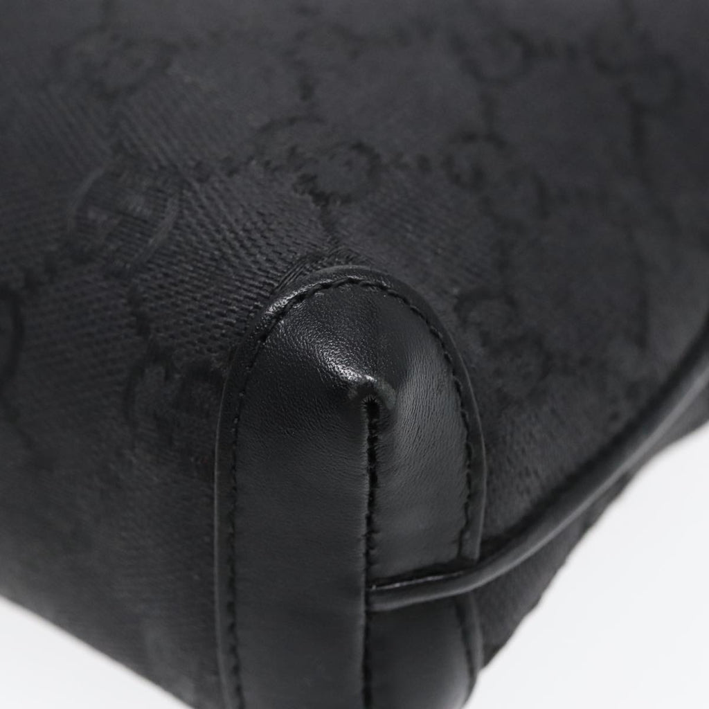 GUCCI GG Canvas Shoulder Bag Black Gold 007 115 4916 89607