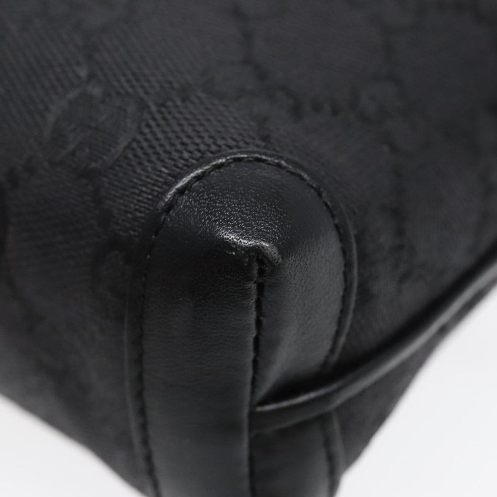 GUCCI GG Canvas Shoulder Bag Black Gold 007 115 4916 89607
