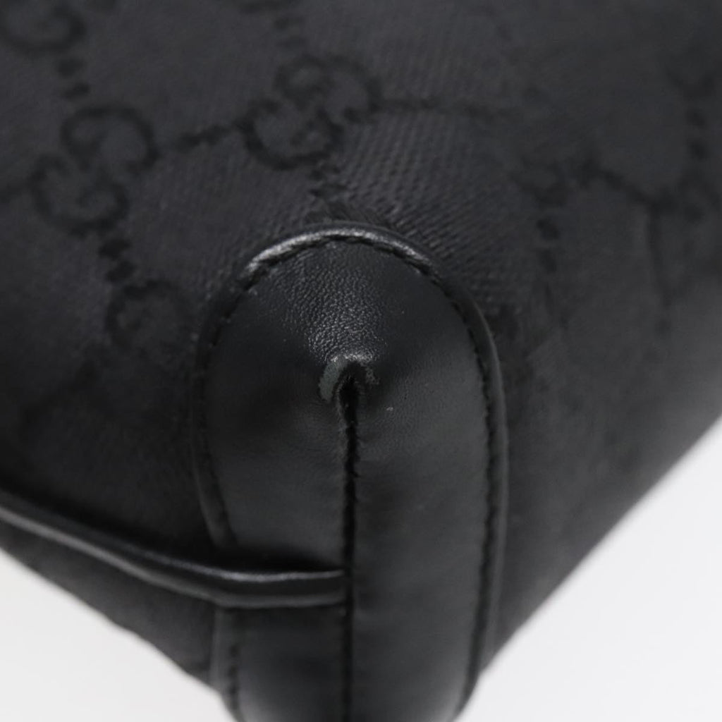 GUCCI GG Canvas Shoulder Bag Black Gold 007 115 4916 89607