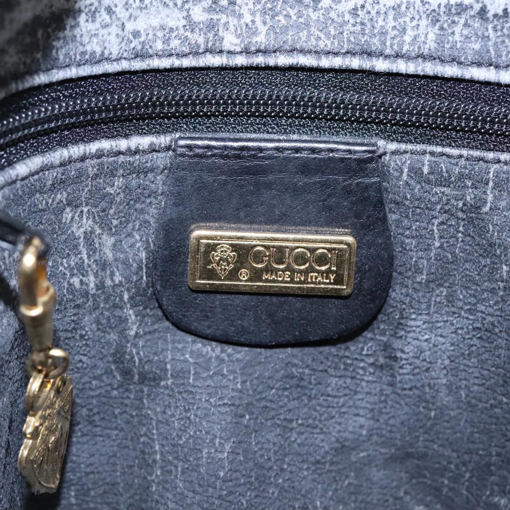 GUCCI GG Canvas Shoulder Bag Black Gold 007 115 4916 89607