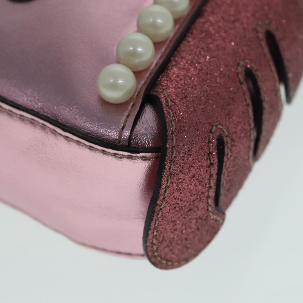 GUCCI Shoulder Bag Leather Pink Silver 550756 89608