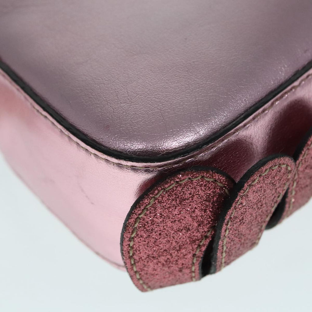 GUCCI Shoulder Bag Leather Pink Silver 550756 89608