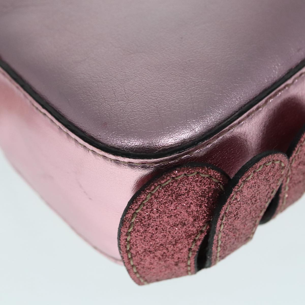 GUCCI Shoulder Bag Leather Pink Silver 550756 89608