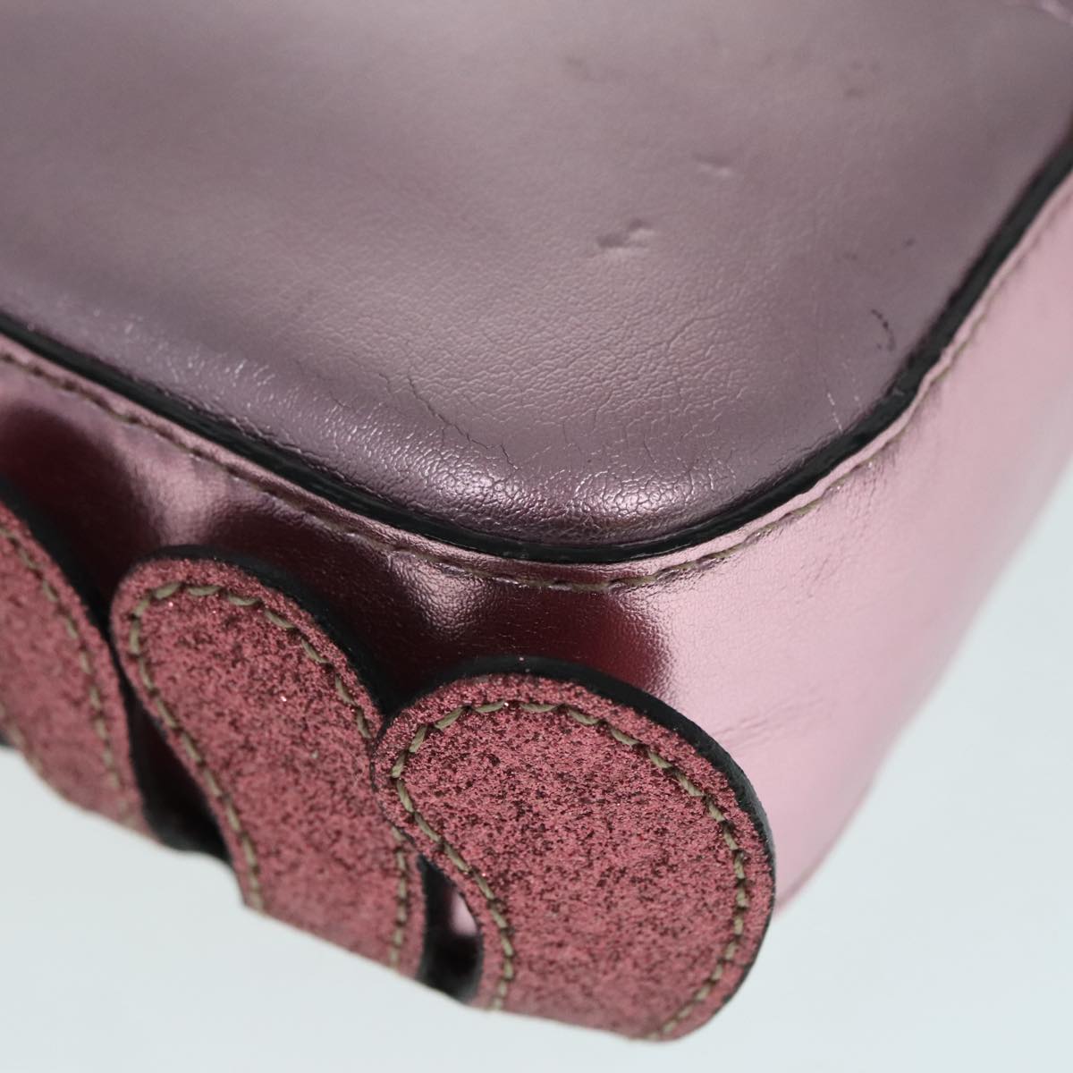 GUCCI Shoulder Bag Leather Pink Silver 550756 89608