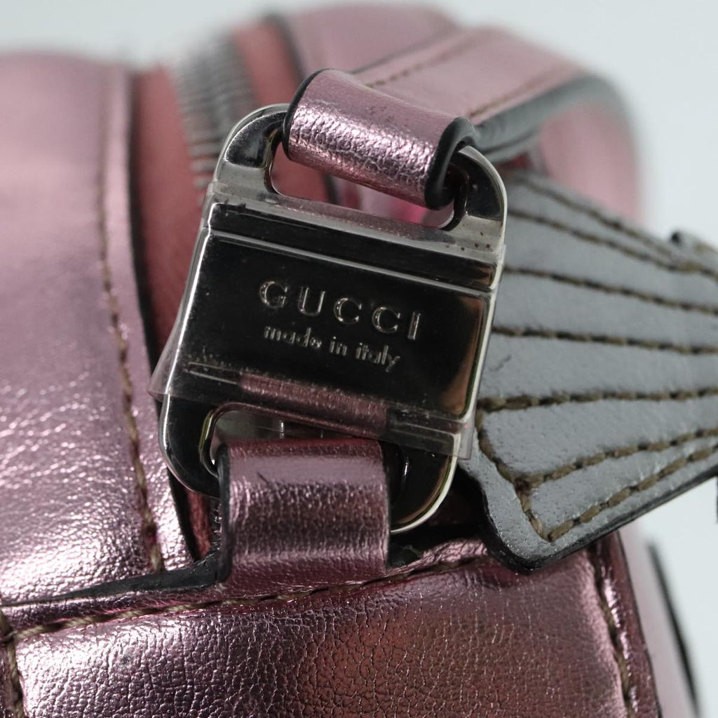 GUCCI Shoulder Bag Leather Pink Silver 550756 89608