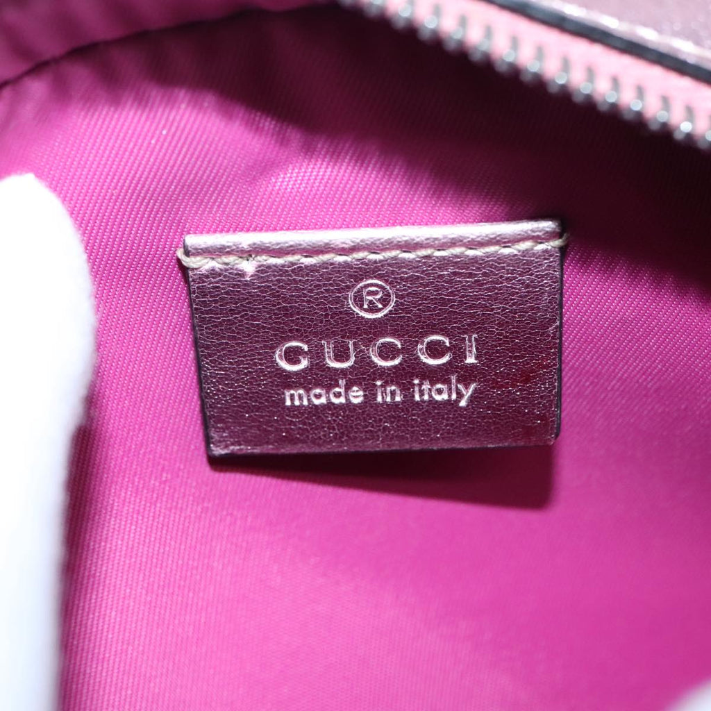 GUCCI Shoulder Bag Leather Pink Silver 550756 89608