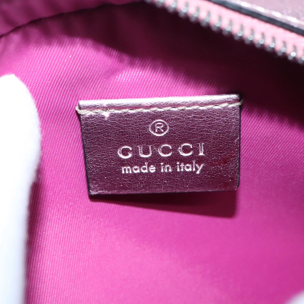 GUCCI Shoulder Bag Leather Pink Silver 550756 89608
