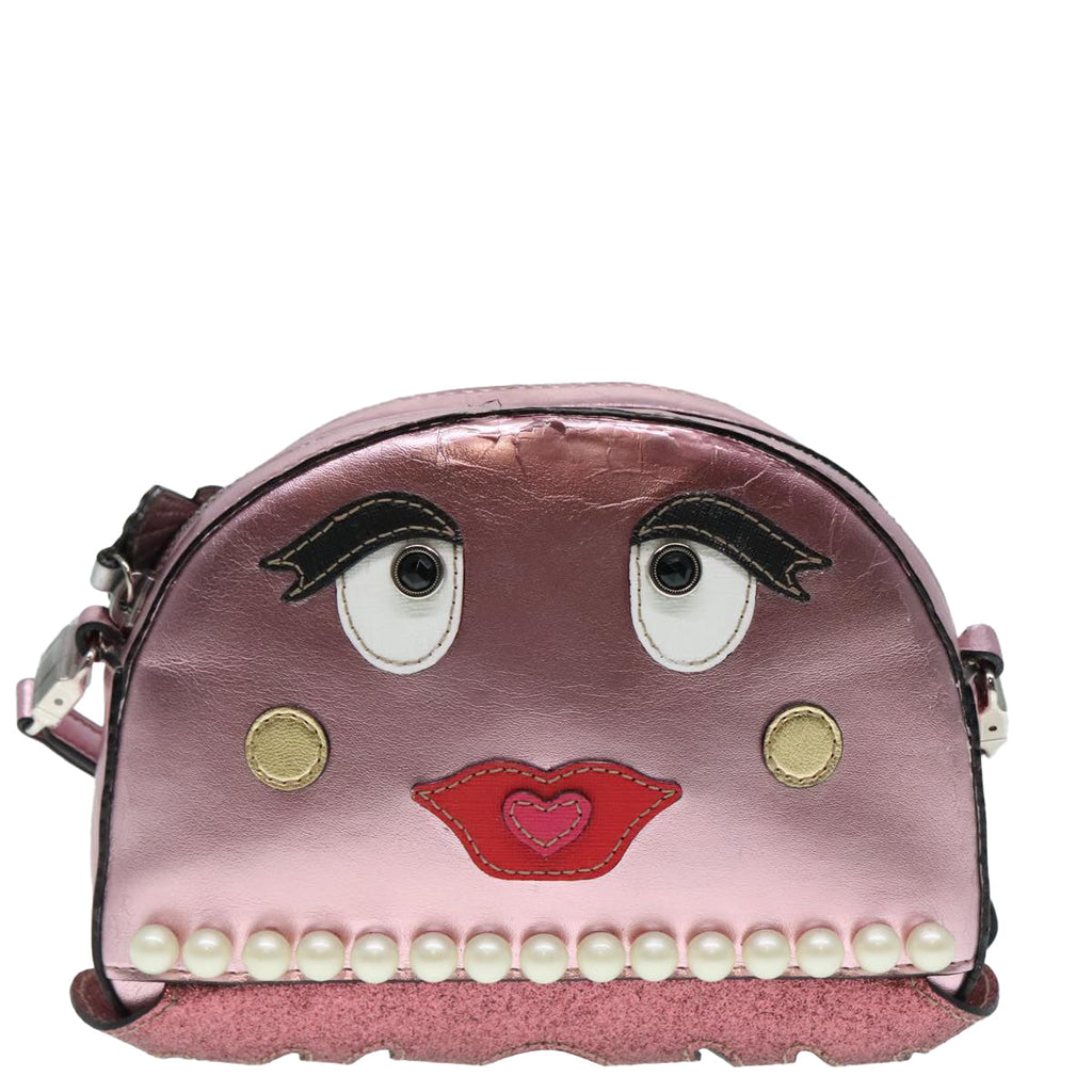 GUCCI Shoulder Bag Leather Pink Silver 550756 89608