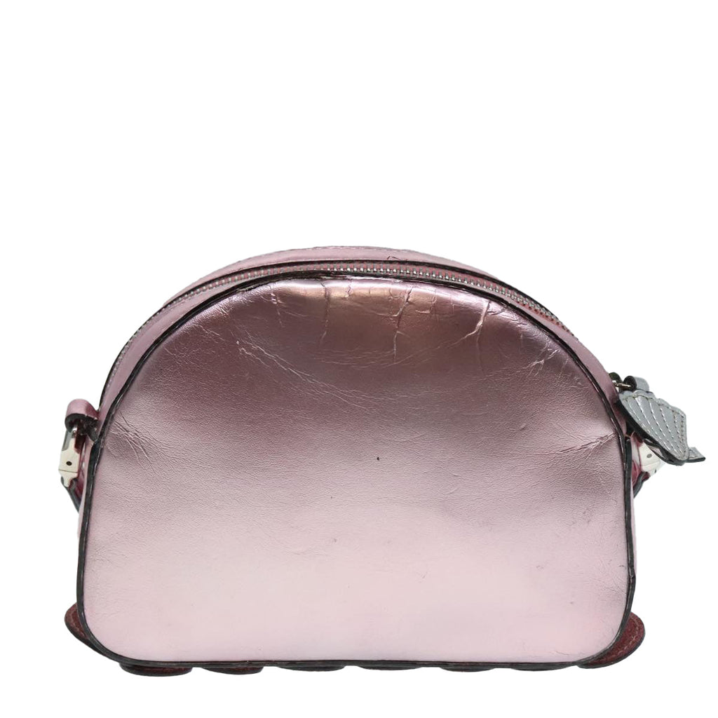 GUCCI Shoulder Bag Leather Pink Silver 550756 89608
