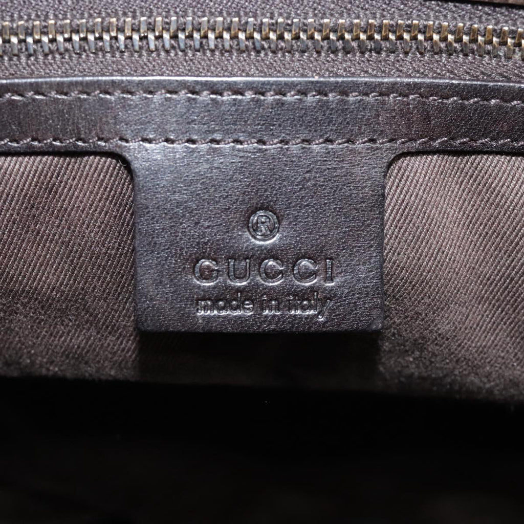 GUCCI GG Canvas Shoulder Bag Brown Silver 106240 89622