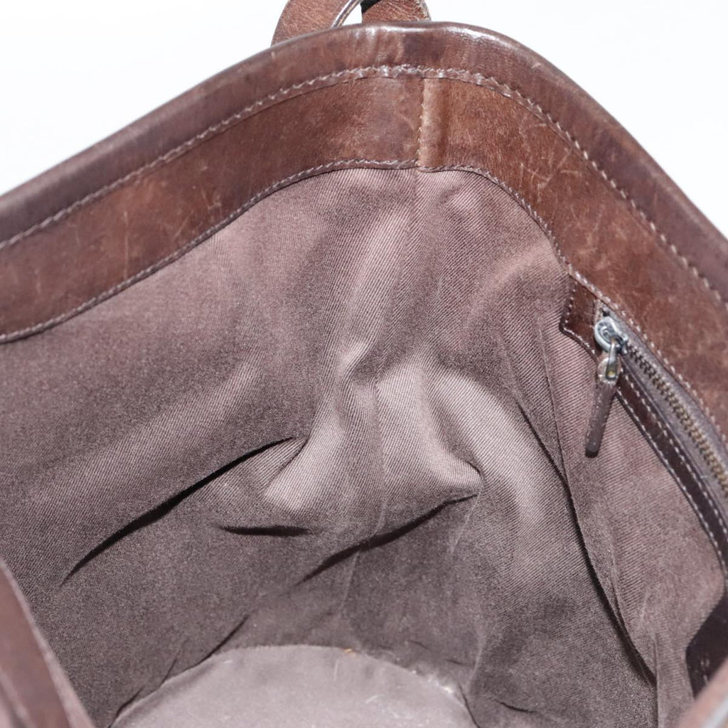 GUCCI GG Canvas Shoulder Bag Brown Silver 106240 89622