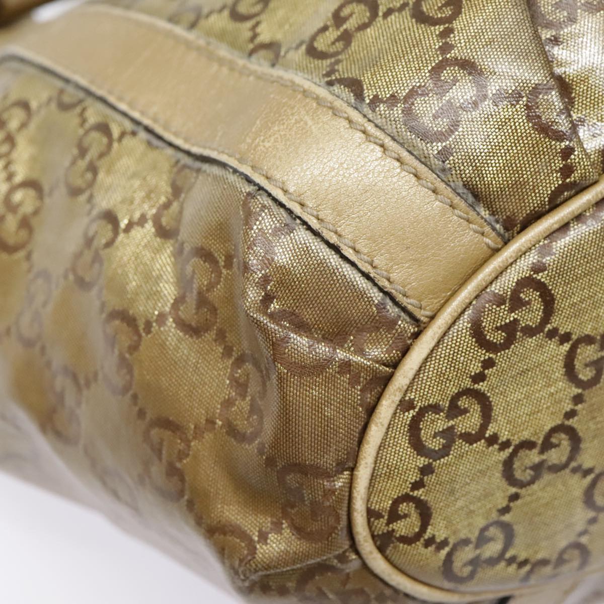 GUCCI GG Crystal Abbey Shoulder Bag Gold 211983 89623