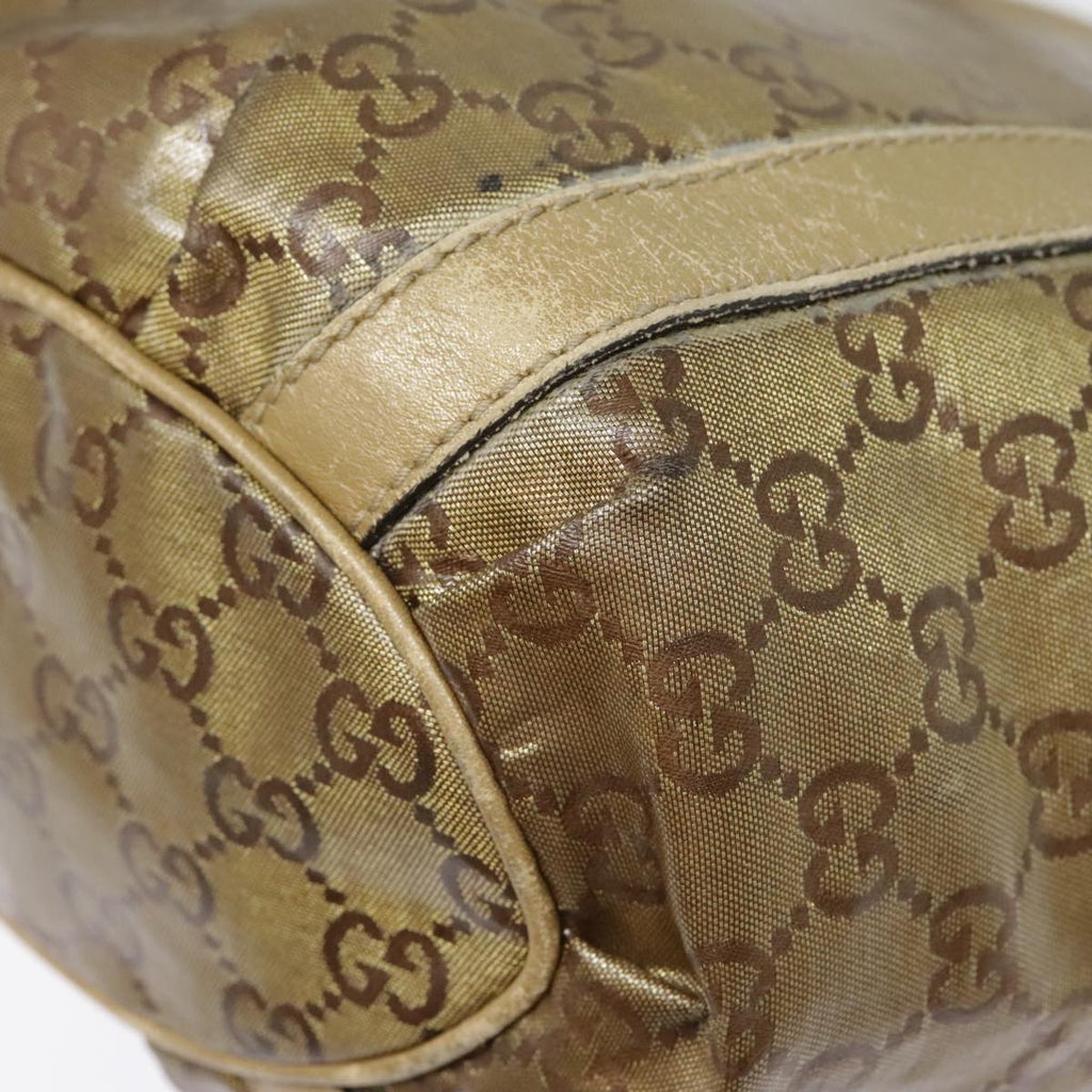 GUCCI GG Crystal Abbey Shoulder Bag Gold 211983 89623