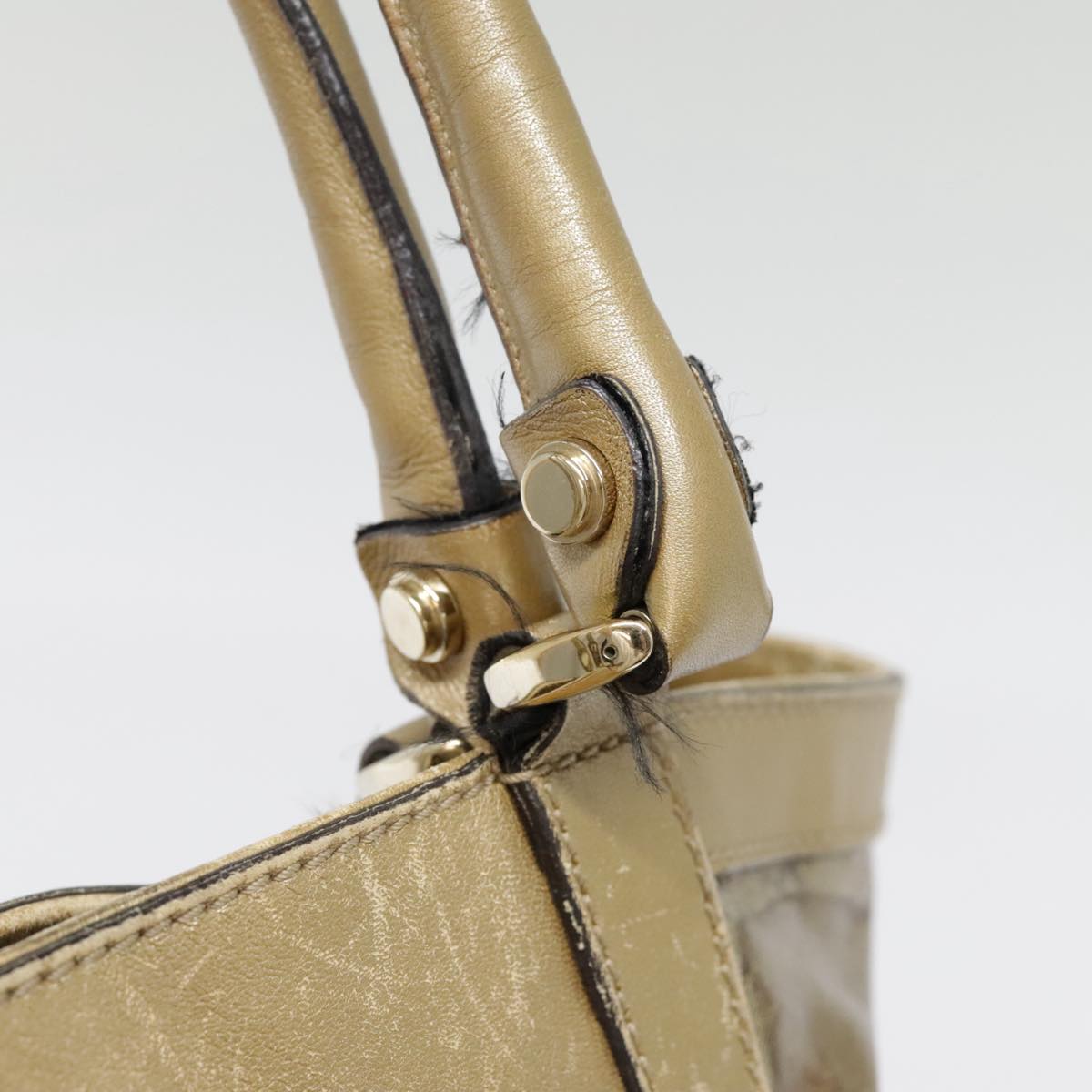 GUCCI GG Crystal Abbey Shoulder Bag Gold 211983 89623