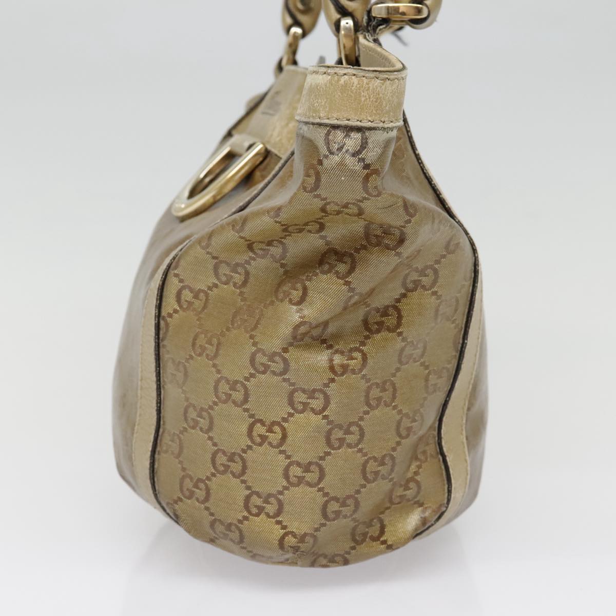 GUCCI GG Crystal Abbey Shoulder Bag Gold 211983 89623