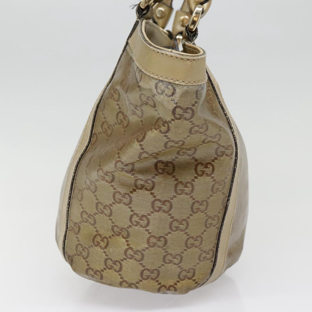 GUCCI GG Crystal Abbey Shoulder Bag Gold 211983 89623