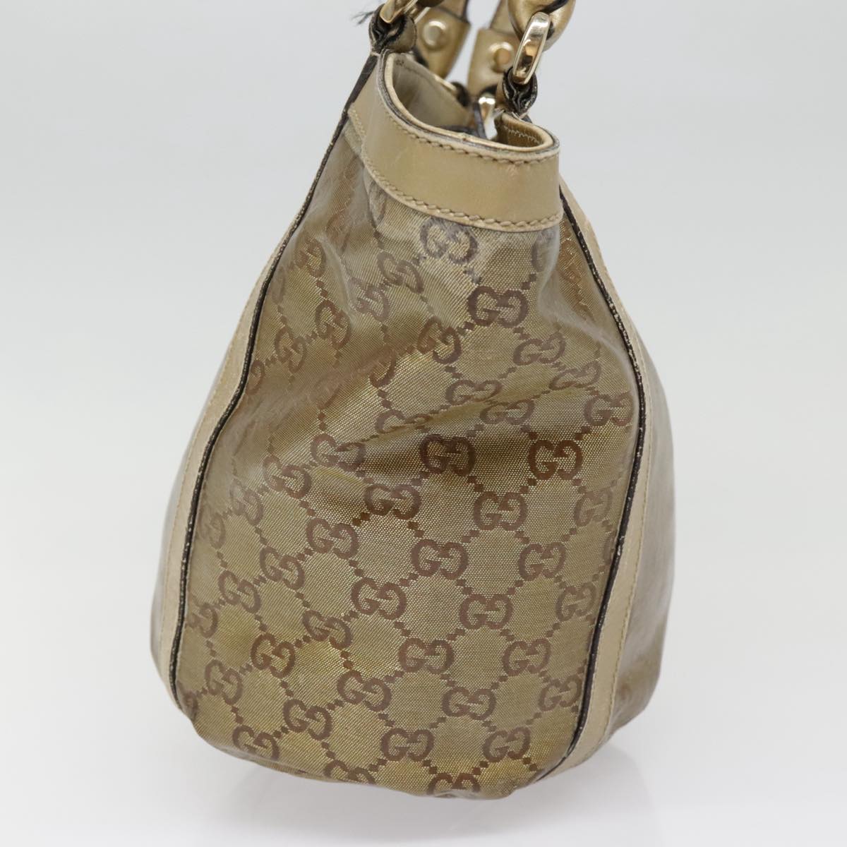 GUCCI GG Crystal Abbey Shoulder Bag Gold 211983 89623