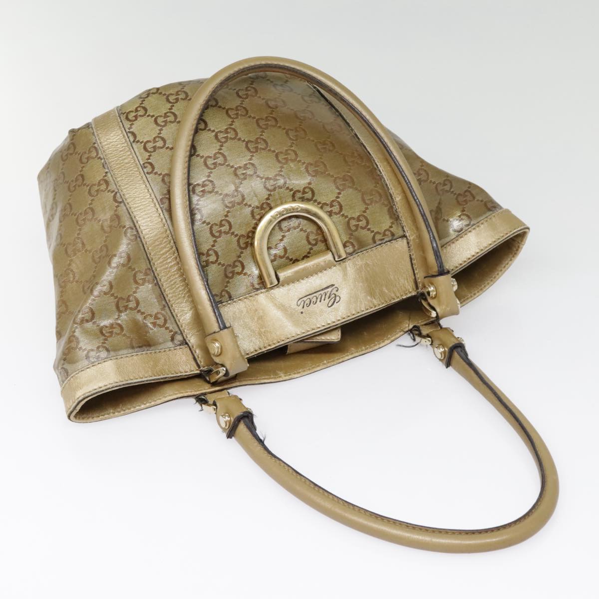 GUCCI GG Crystal Abbey Shoulder Bag Gold 211983 89623