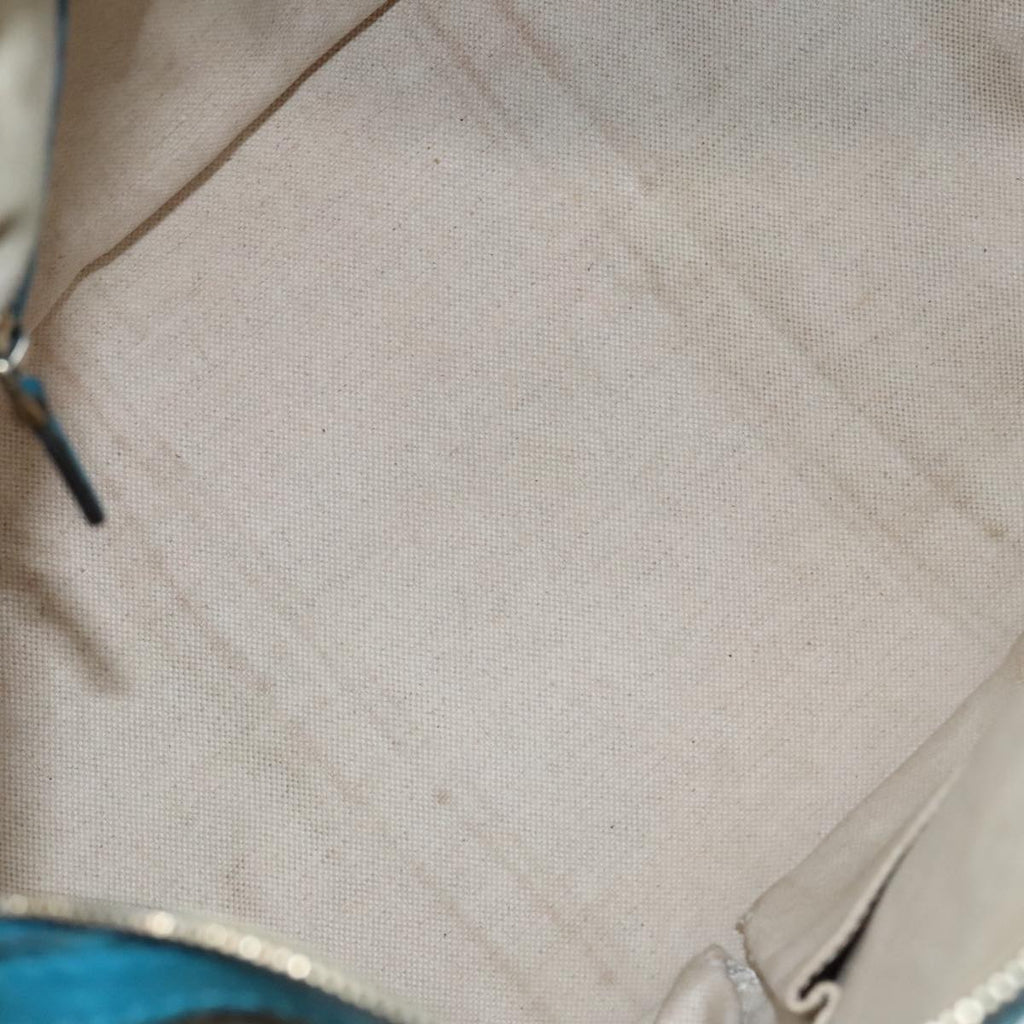GUCCI GG Canvas Sherry Line Boston Bag 2way Beige Blue 247205 89624